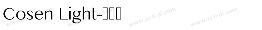 Cosen Light字体转换